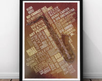 Jazz Legends Print - Rust