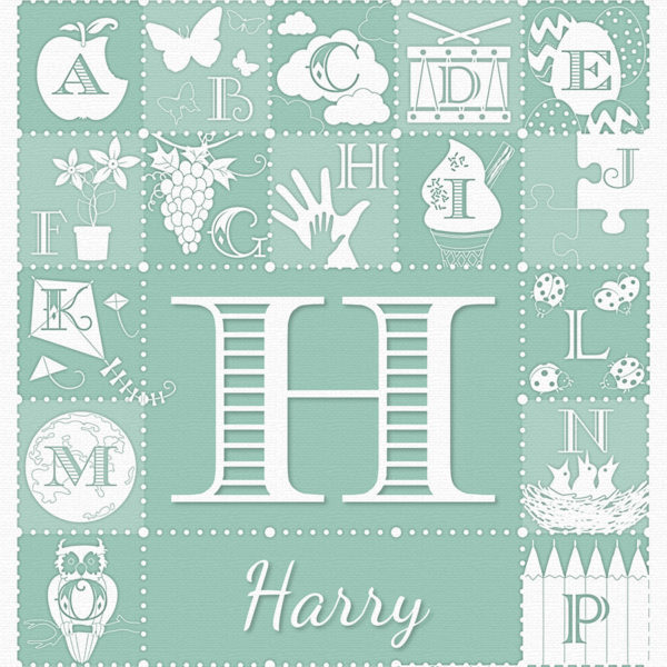 Personalised Alphabet ABC Print - Close Up