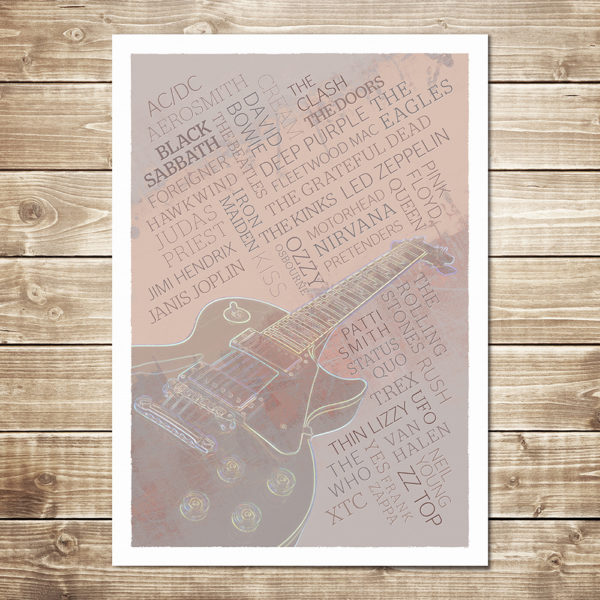 Rock Legends Print - Rust