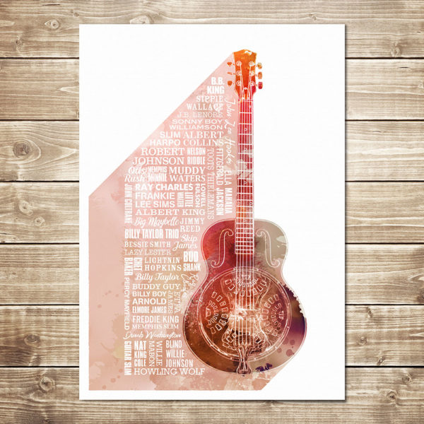 Heroes of Blues Print Rust