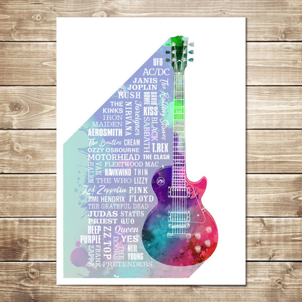 Heroes of Rock Print Multicoloured