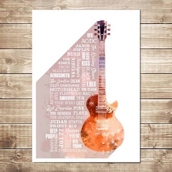 Heroes of Rock Print Rust